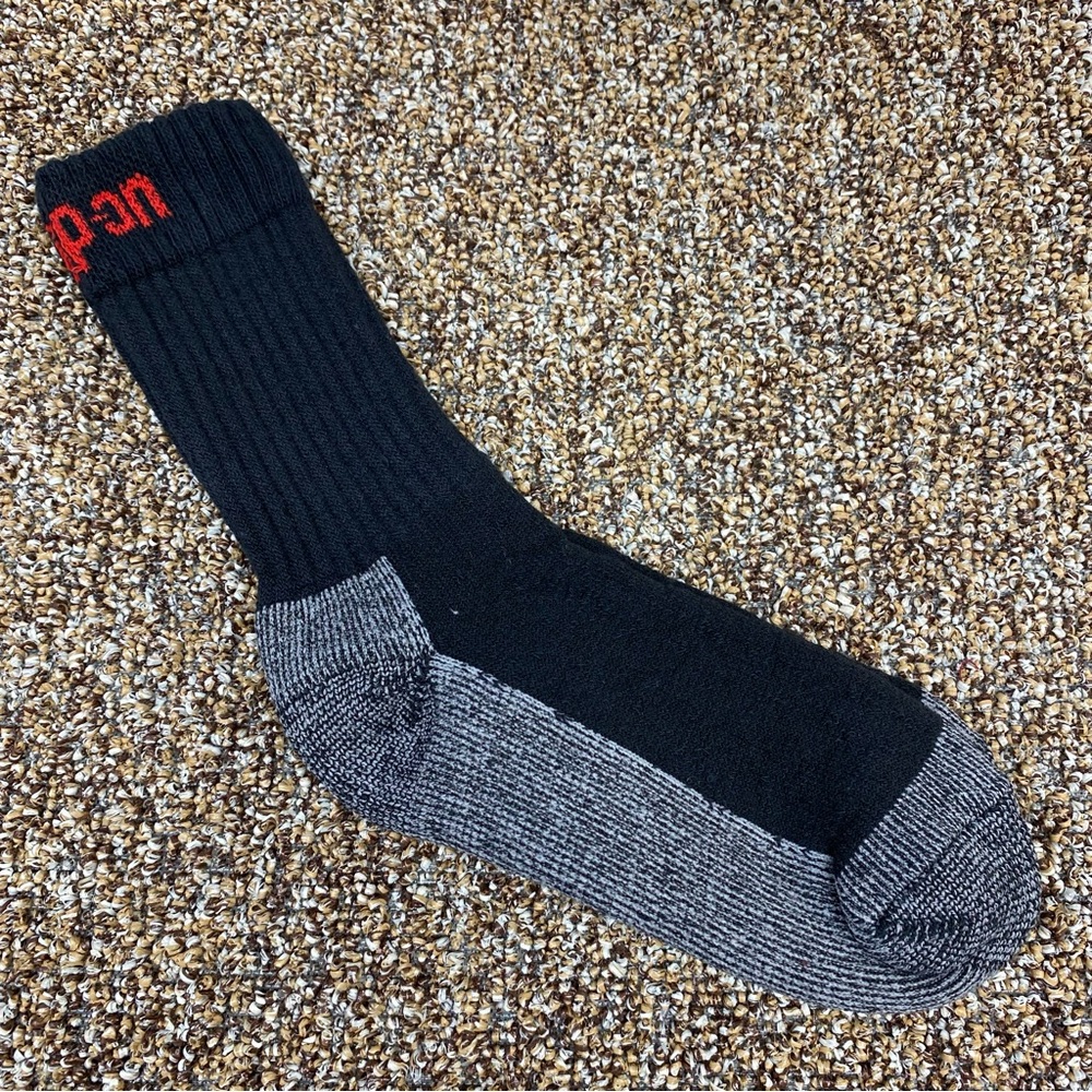 Snap-On Black and Gray Cotton Crew Work Socks - 3 pack ($12/pair) - Large - NWT - Picture 2 of 4